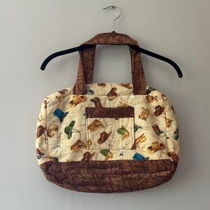 Stylish Brown and Cream Cowboy Tote Bag